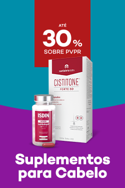 Suplementos para Cabelo para o cabelo com destaque promocional at&eacute; 30% sobre pre&ccedil;o de Venda ao P&uacute;blico Recomendado